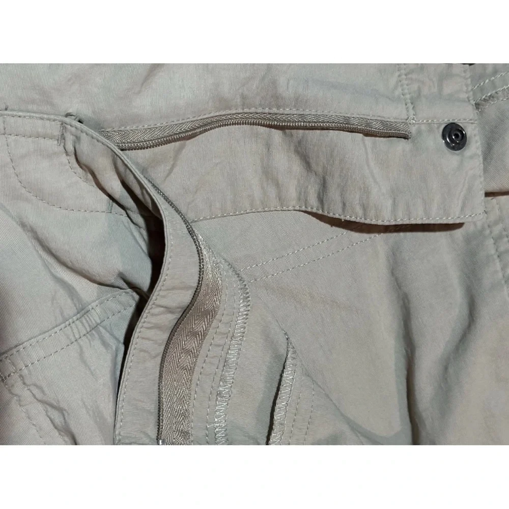 The North Face Pants Mens Large Beige Nylon Cargo Convertible Belted Hiking